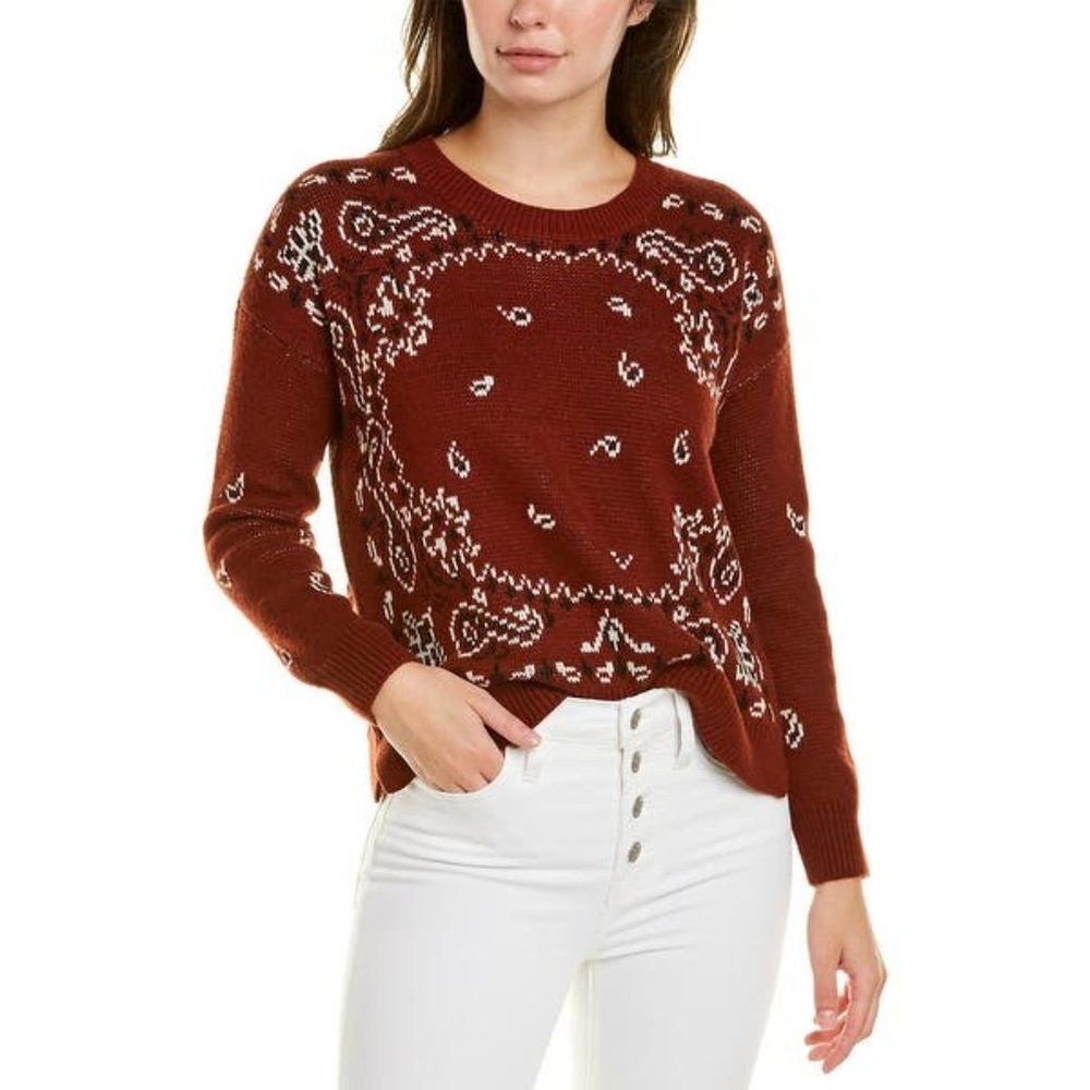 Madewell Bandana Paisley Crewneck Sweater